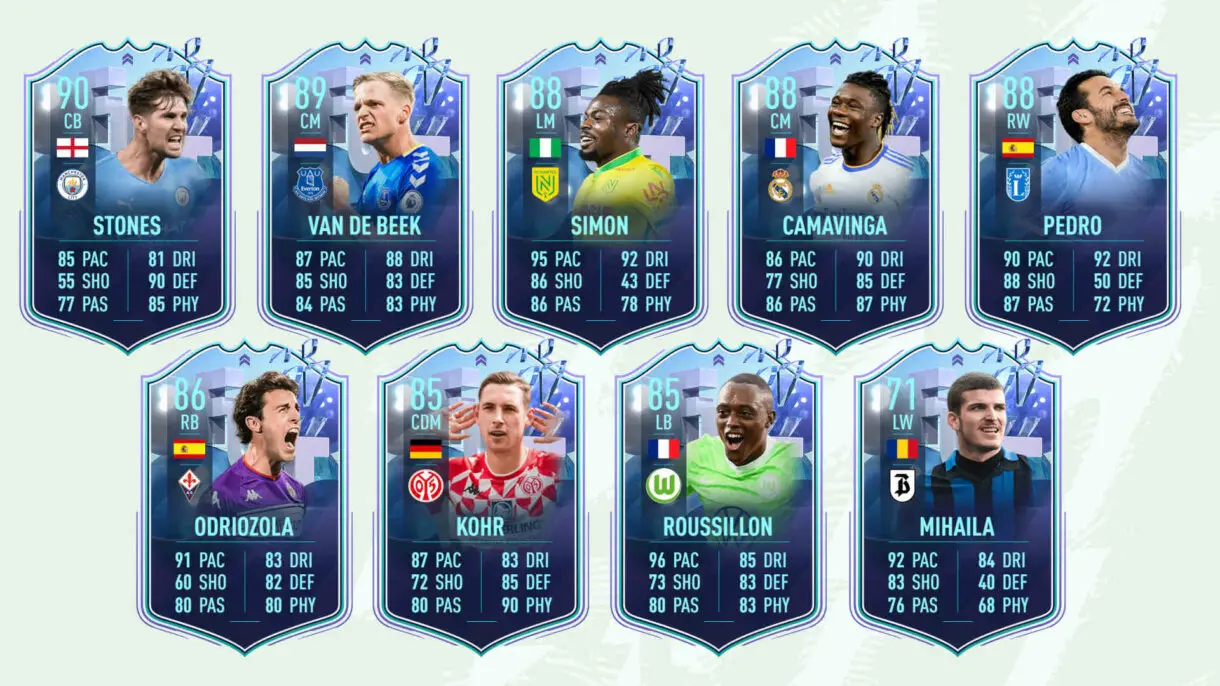Cartas Fantasy FUT que no jugaron el primer partido de liga FIFA 22 Ultimate Team