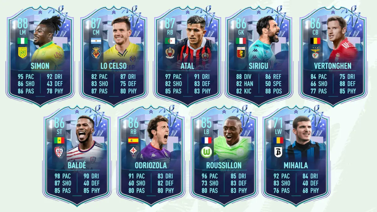 Segunda parte cartas Fantasy FUT sin upgrades FIFA 22 Ultimate Team