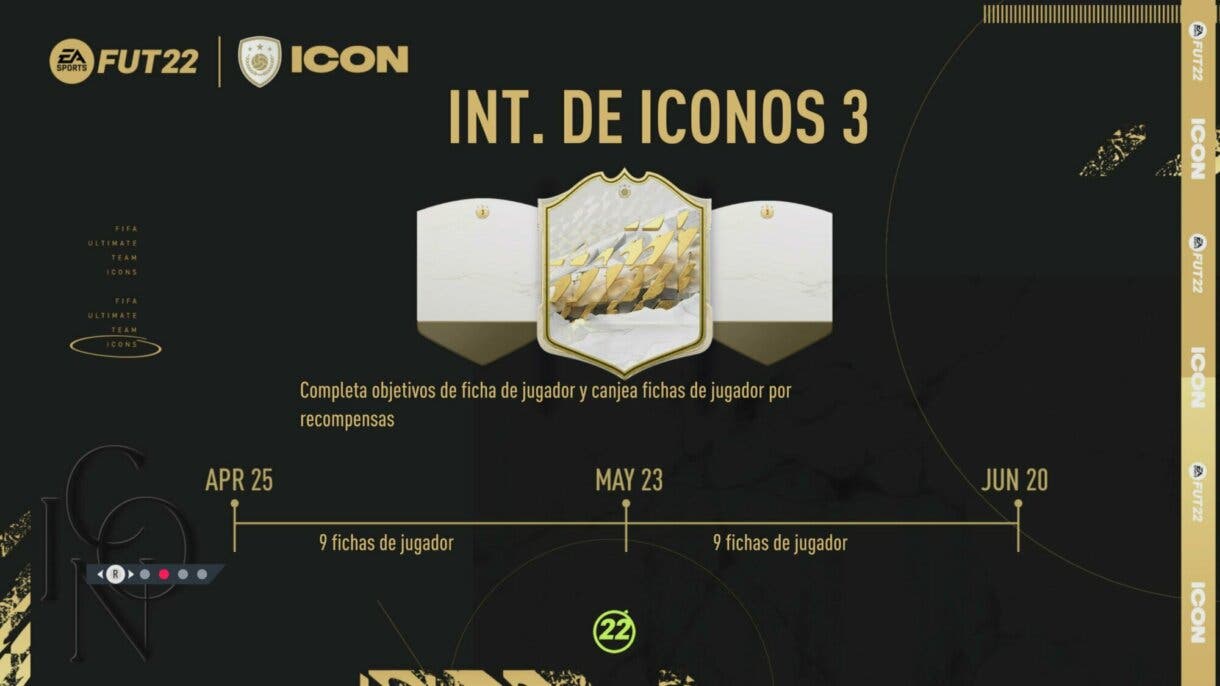 Pantalla de carga con las fechas de los tokens Icon Swaps de la tercera tanda FIFA 22 Ultimate Team