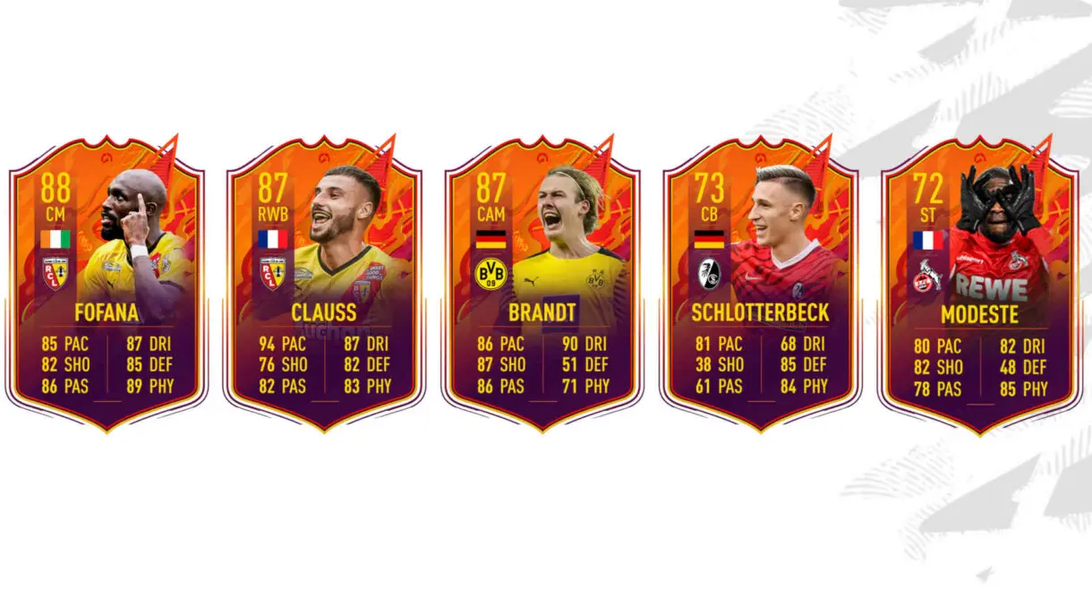 Cartas Fofana, Clauss, Brandt, Schlotterbeck y Modeste Headliners FIFA 22 Ultimate Team