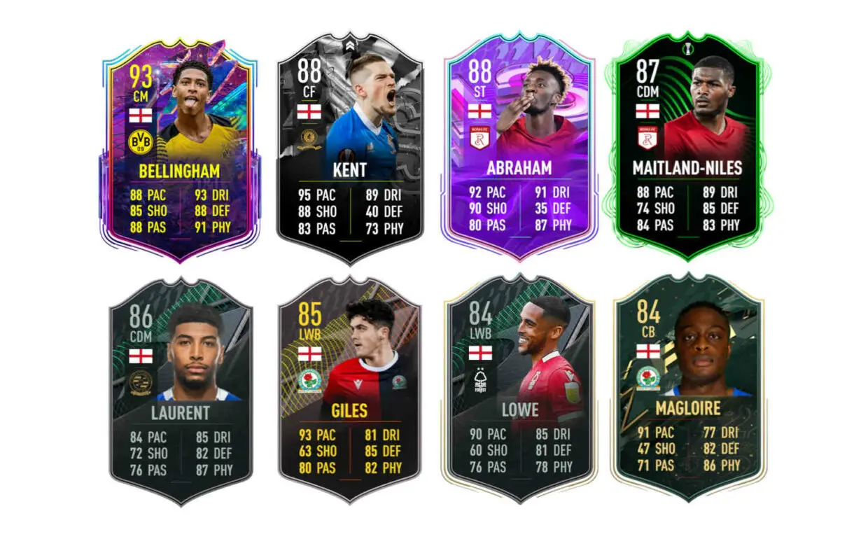 Links naranjas Inglaterra Harvey Barnes Showdown FIFA 22 Ultimate Team