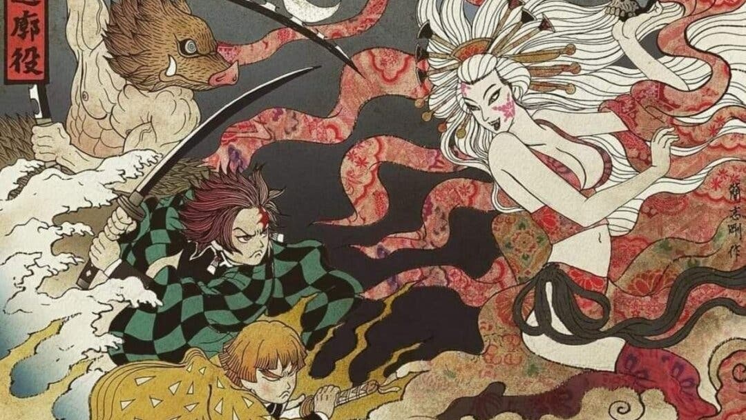 sonriendo Diariamente Emperador Kimetsu no Yaiba: Alucina con estas increíbles ilustraciones en arte  tradicional