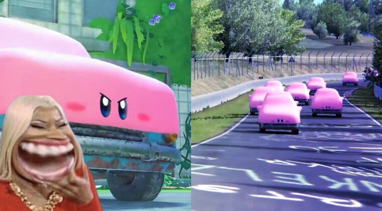 Imagen de El meme ya está llegando muy lejos: Flipa con esta carrera llena de Kirby coches