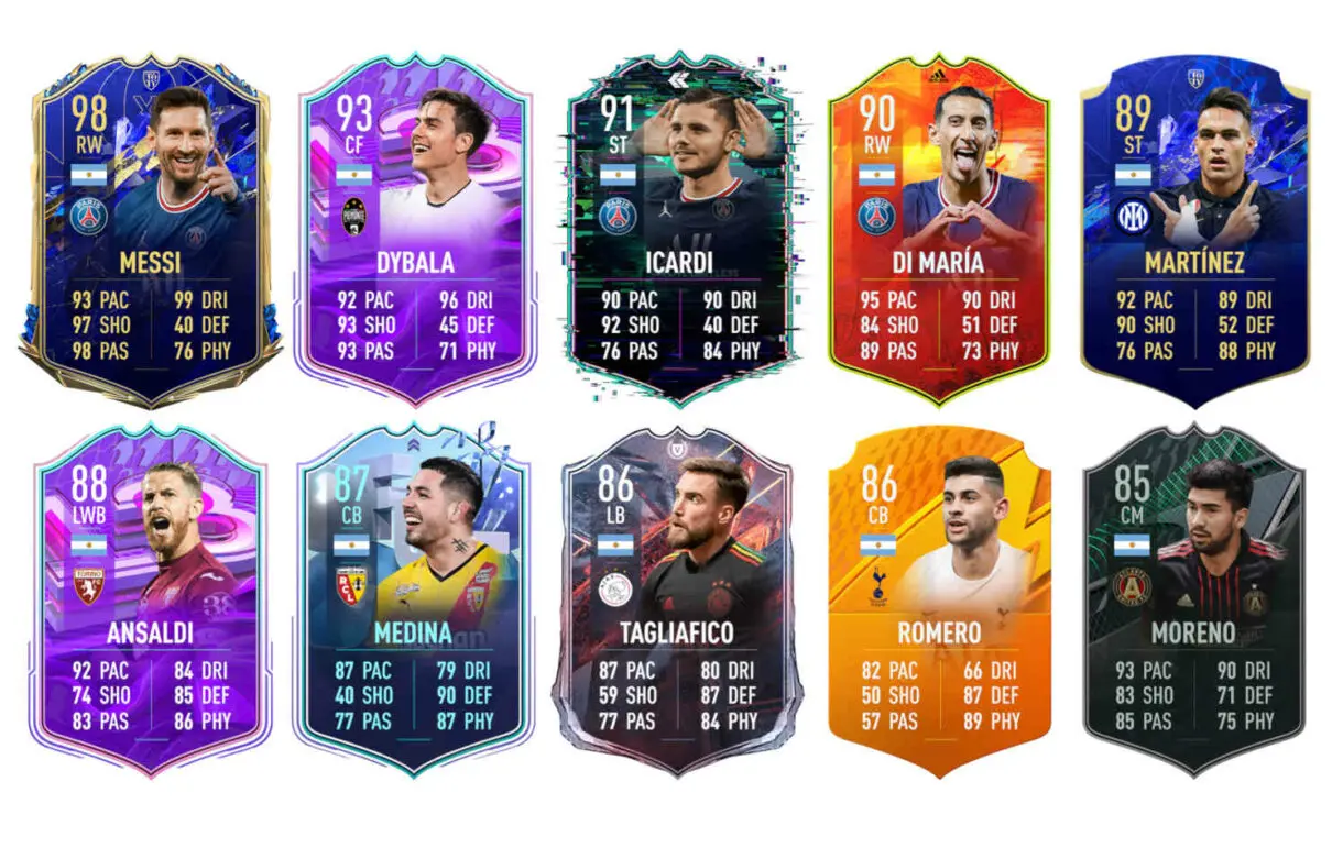 Links naranjas Argentina Diego Milito FUT Heroes Captains FIFA 22 Ultimate Team