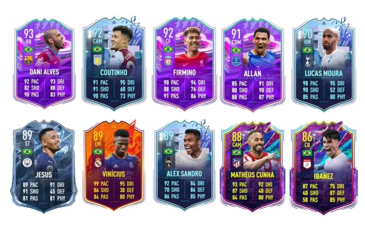 Links naranjas Brasil Thiago Mendes Showdown FIFA 22 Ultimate Team