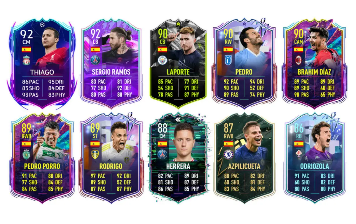 Links naranjas España Canales Showdown FIFA 22 Ultimate Team