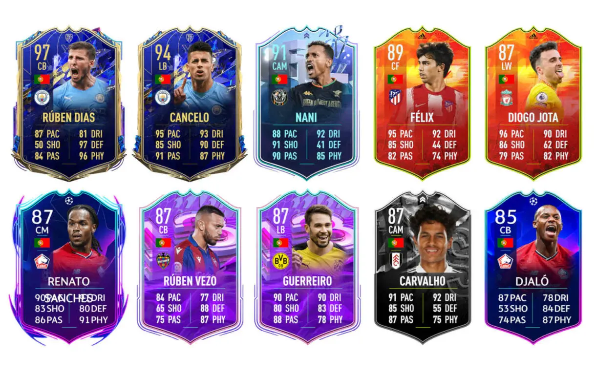 Links naranjas Portugal Iuri Medeiros Showdown FIFA 22 Ultimate Team
