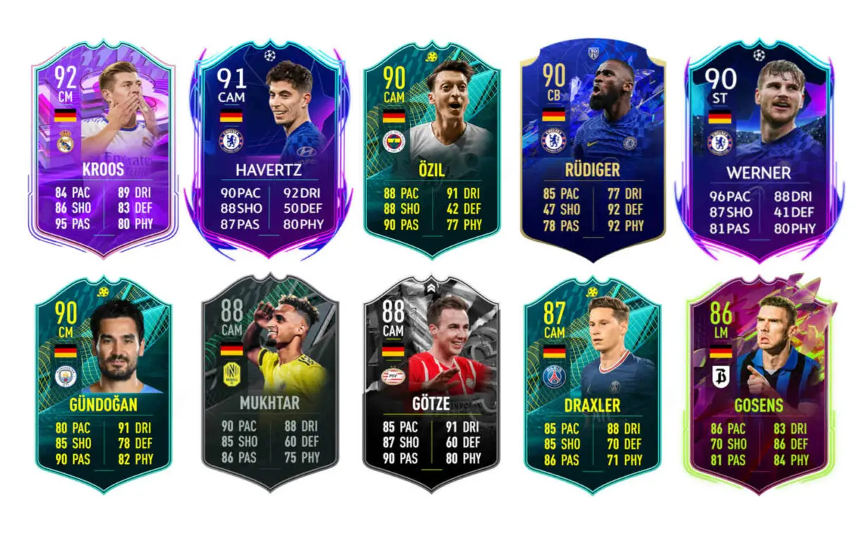 Links naranjas Alemania Serdar Showdown FIFA 22 Ultimate Team