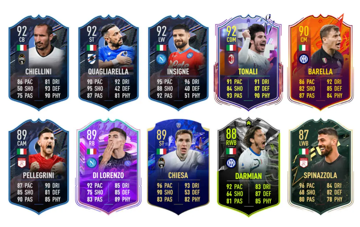 Links verdes Raspadori TOTS FIFA 22 Ultimate Team