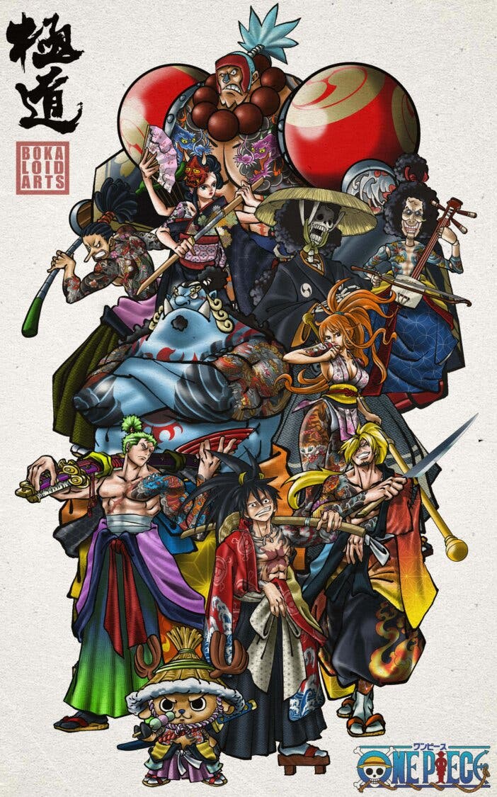 One Piece Asi Es La Increible Ilustracion Que Convierte A Luffy Y Compania En Yakuza