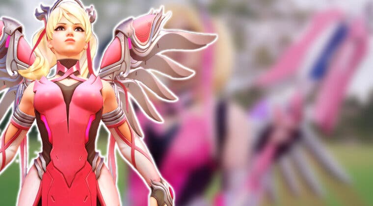 Imagen de Es la primera vez que veo un cosplay de la Mercy rosa (Overwatch), y creo que me he enamorado