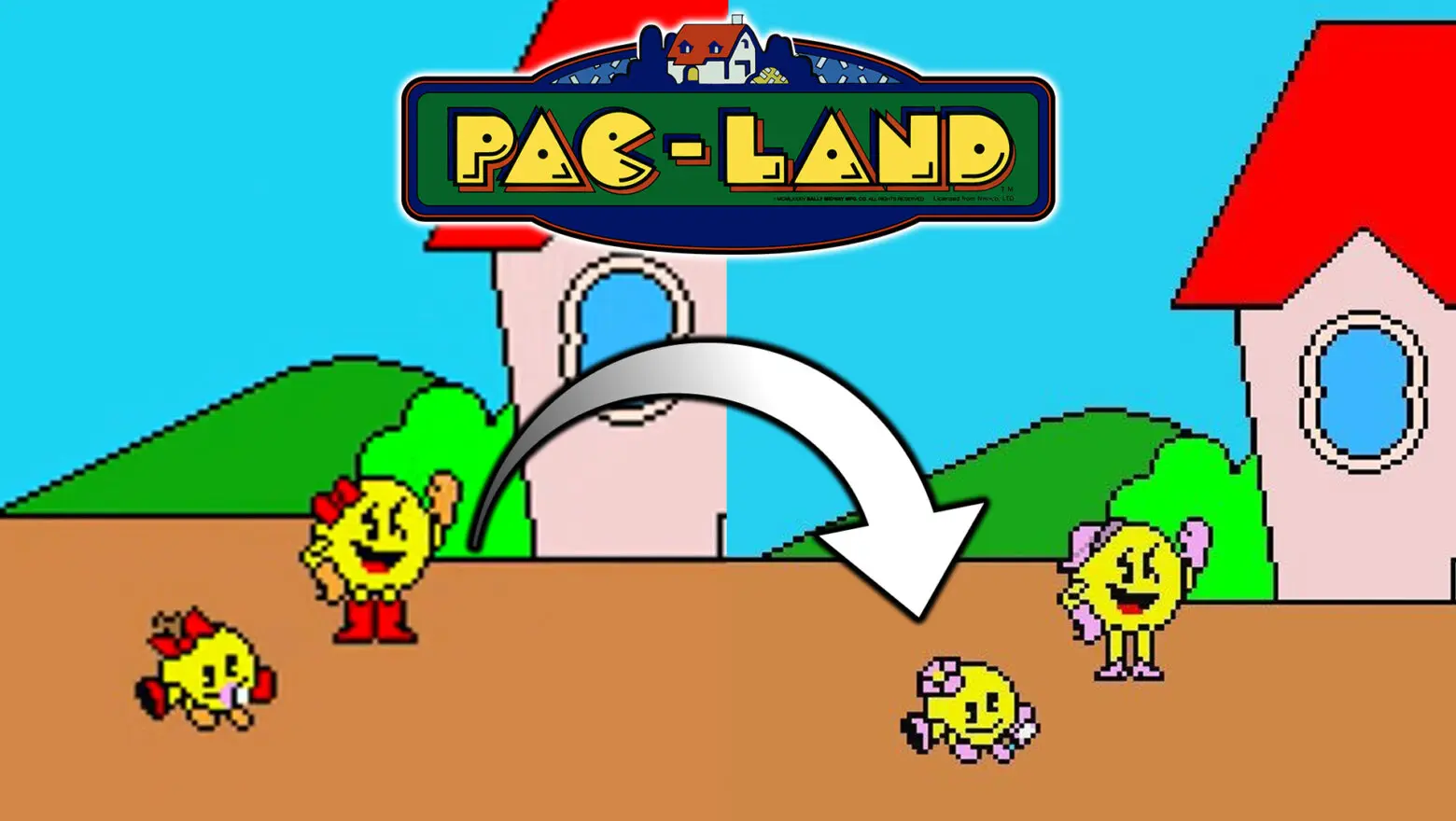 Un cambio en un personaje de Pac-Land