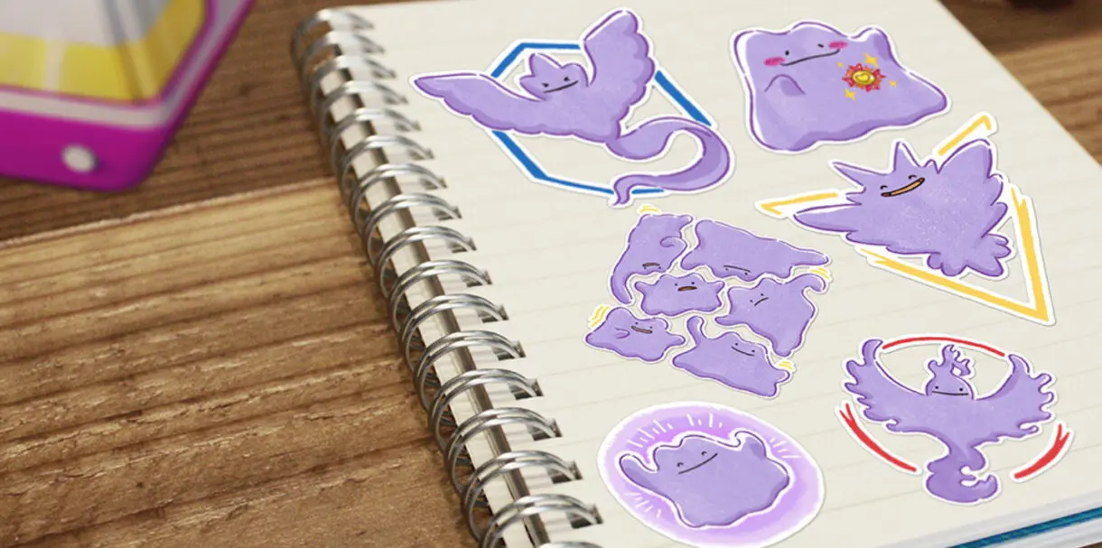 Pokemon GO pegatinas Ditto