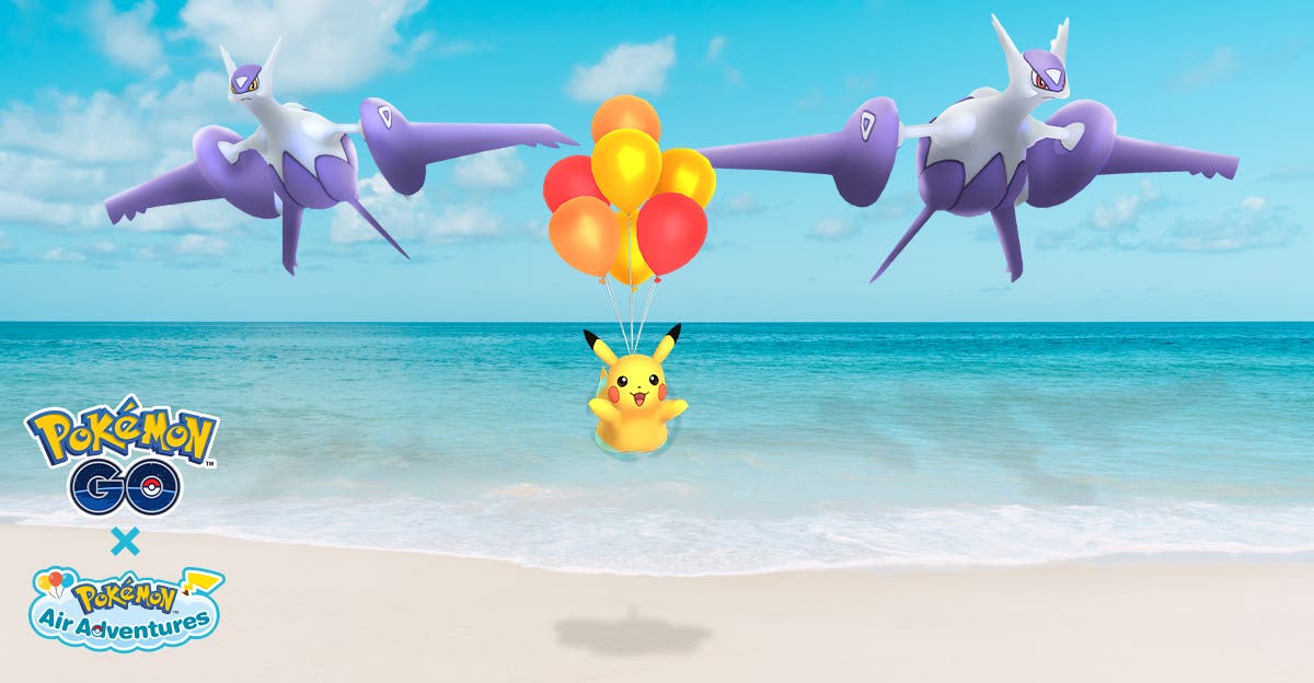 Pokemon GO Pikachu Vuelo Mega-Latios y Mega-Latias