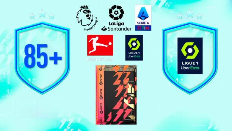 FIFA 22 Ultimate Team SBC Mejora EFIGS x5 85+ Ligue x15 75+
