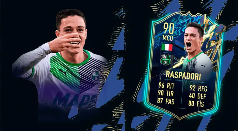 Imagen de FIFA 22: ¿Merece la pena Giacomo Raspadori TOTS? + Solución del SBC