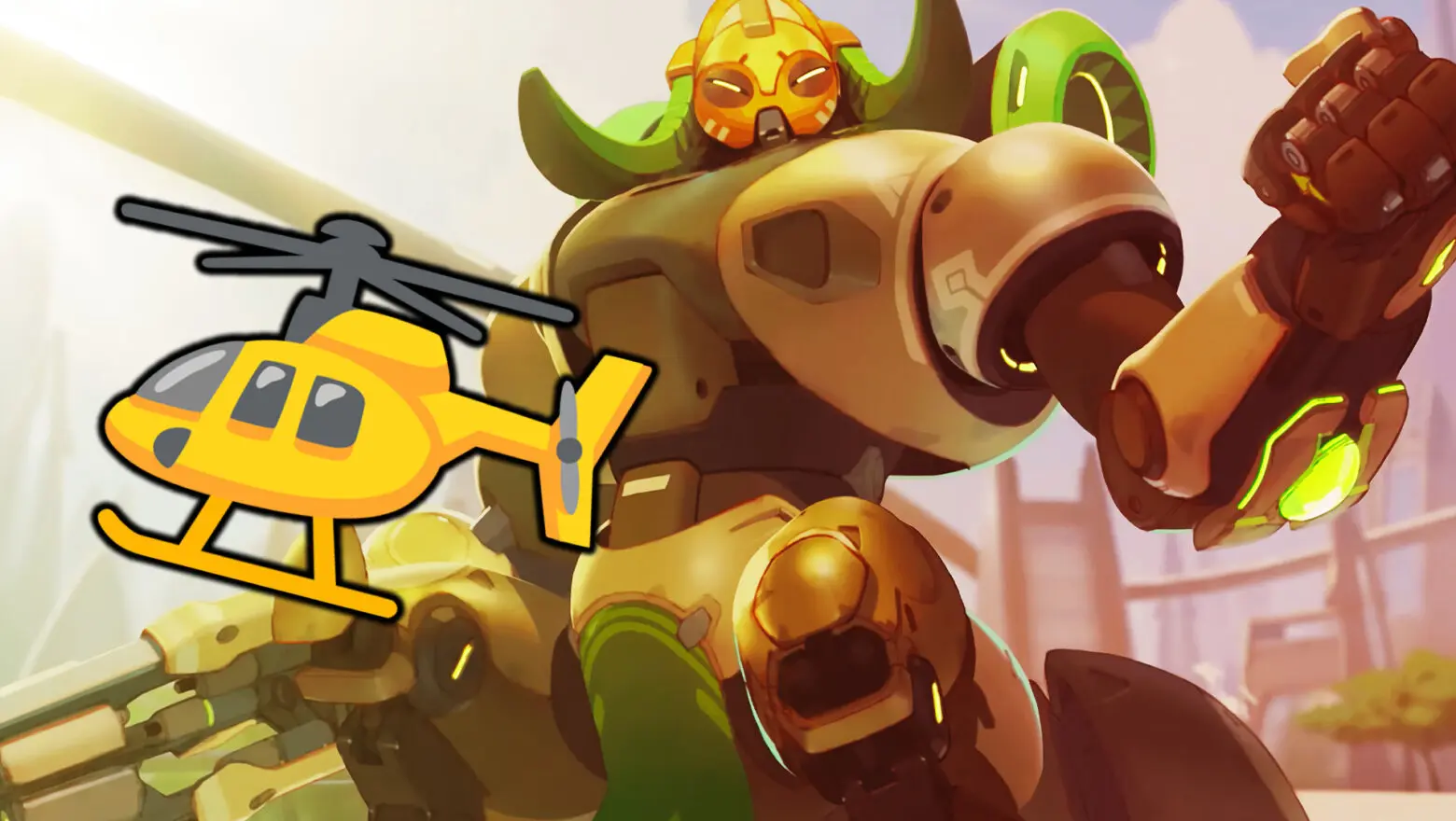 Orisa como un helicóptero en Overwatch 2