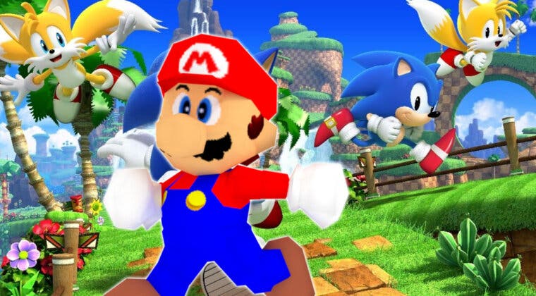 Imagen de El poligonal Mario de Super Mario 64 a la velocidad del rayo en Sonic Generations con este mod