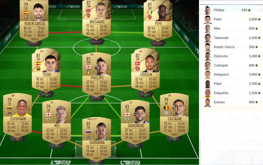 FIFA 22 Ultimate Team SBC Partidos de marquesina Desafío del TOTS de la Bundesliga 5