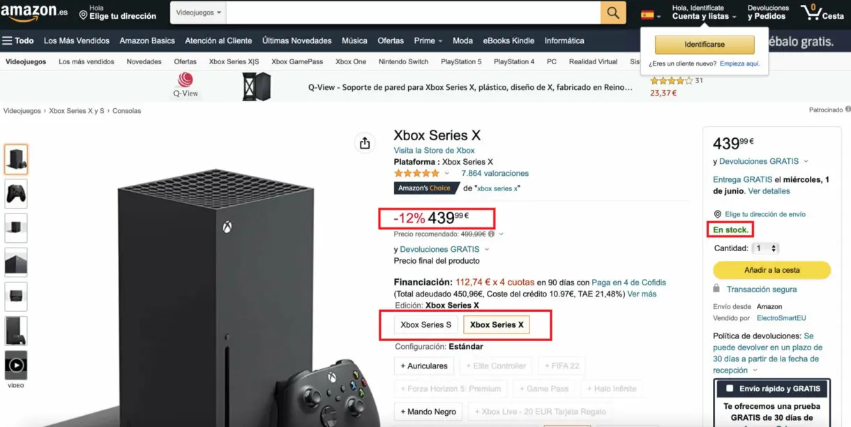 Oferta en Amazon