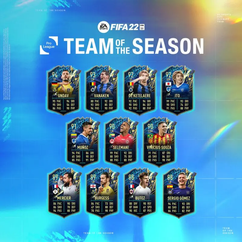 Todas las cartas del TOTS de la MBS Pro League FIFA 23 Ultimate Team