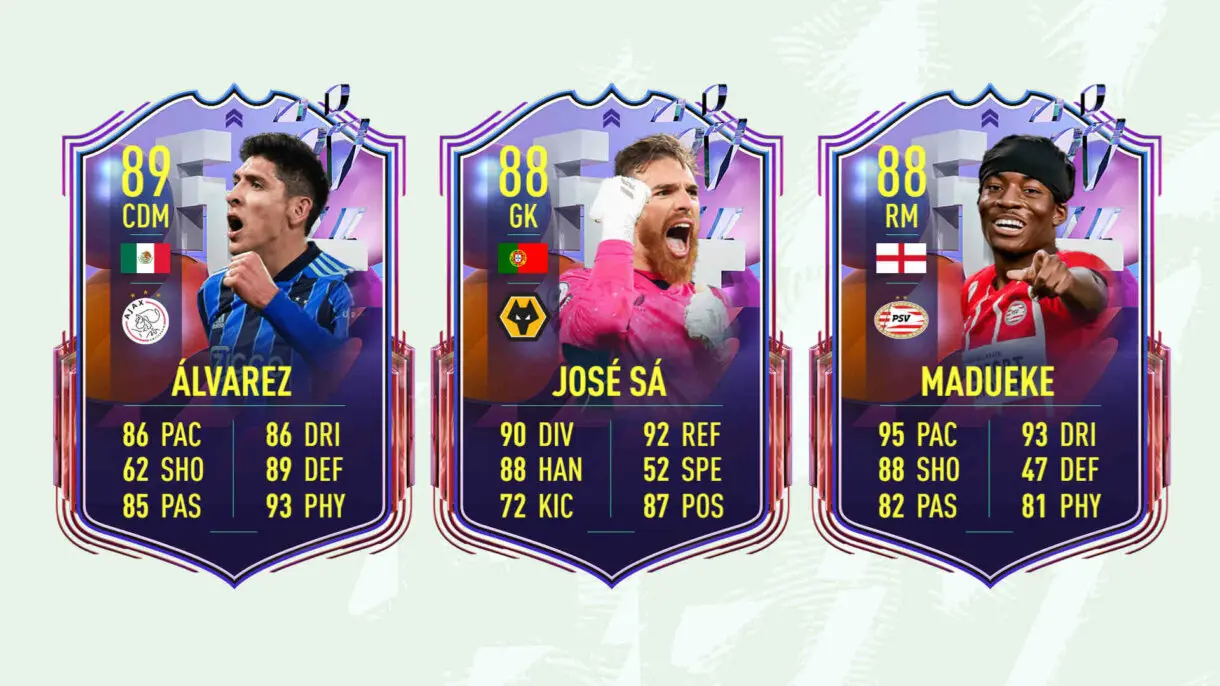 Carta Álvarez, José Sá y Madueke Fantasy FUT FIFA 22 Ultimate Team