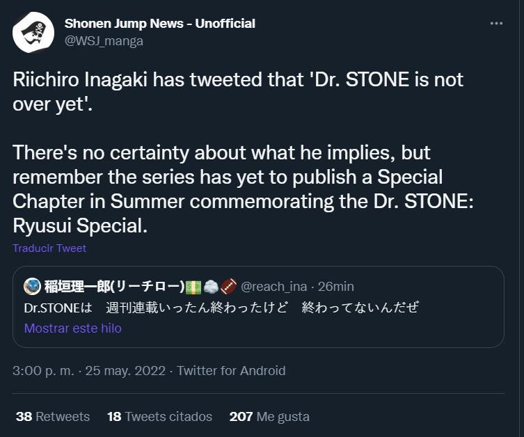 dr stone tuitr