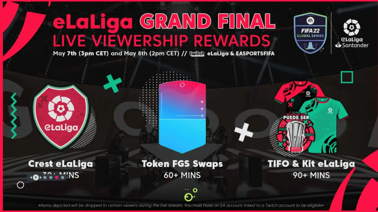Pantalla de carga con información de la eLaLiga Santander FIFA 22 Ultimate Team