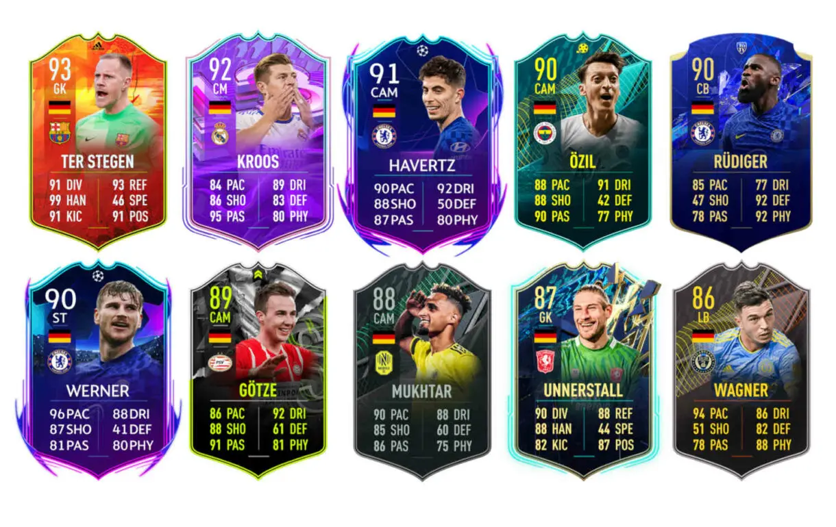 Links naranjas Alemania Süle Flashback FIFA 22 Ultimate Team