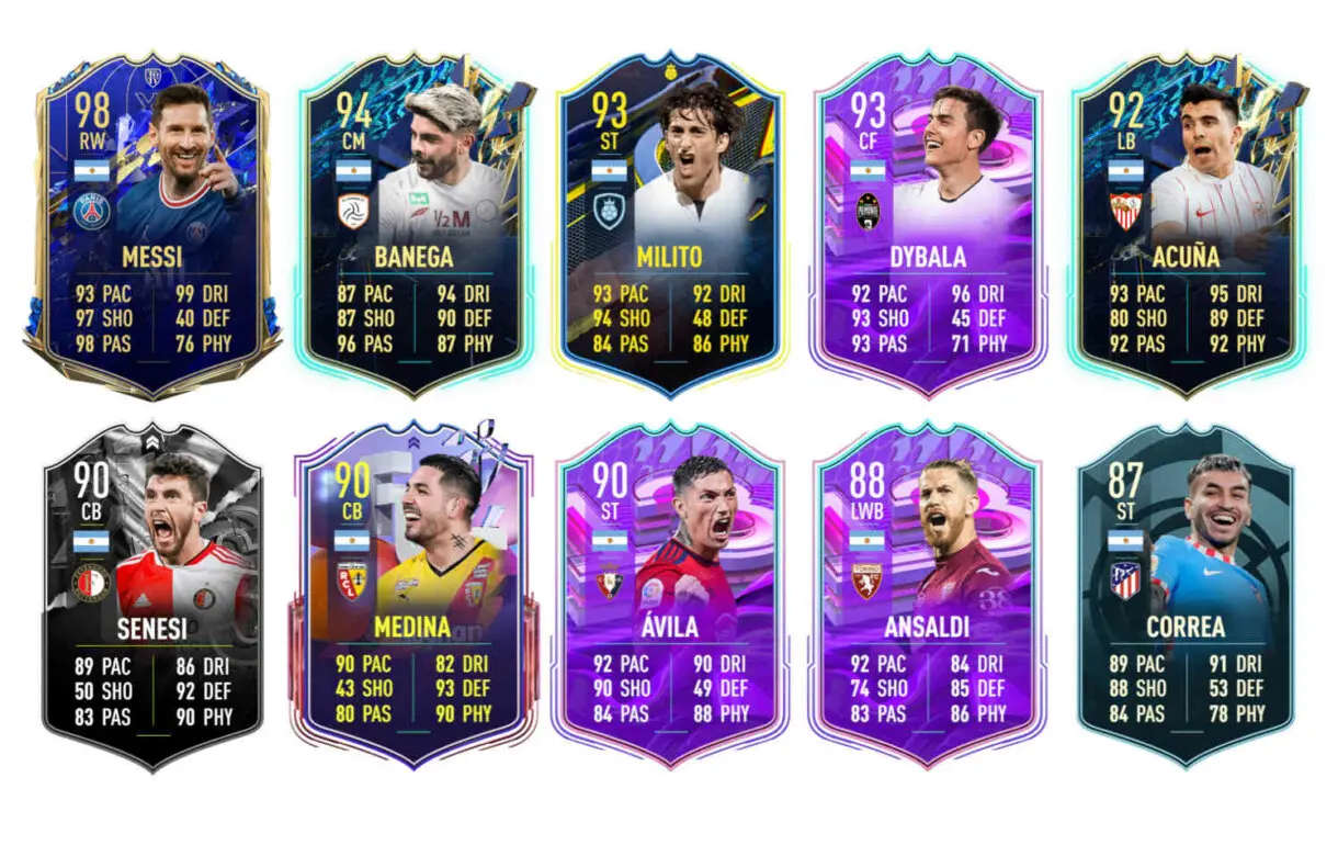 Links naranjas Argentina Romero Showdown FIFA 22 Ultimate Team