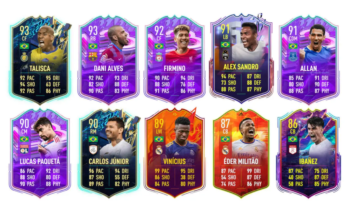 Links naranjas Brasil Paulinho TOTS Moments FIFA 22 Ultimate Team