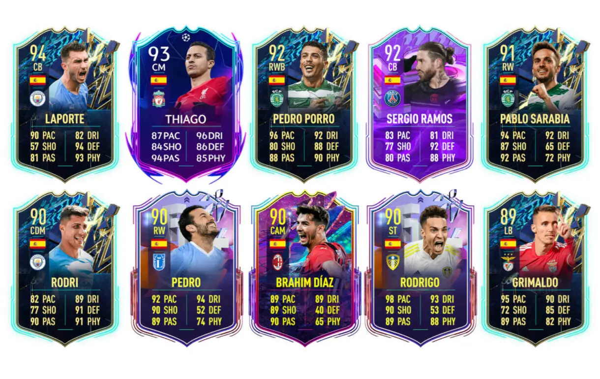 Links naranjas España Iago Aspas TOTS FIFA 22 Ultimate Team