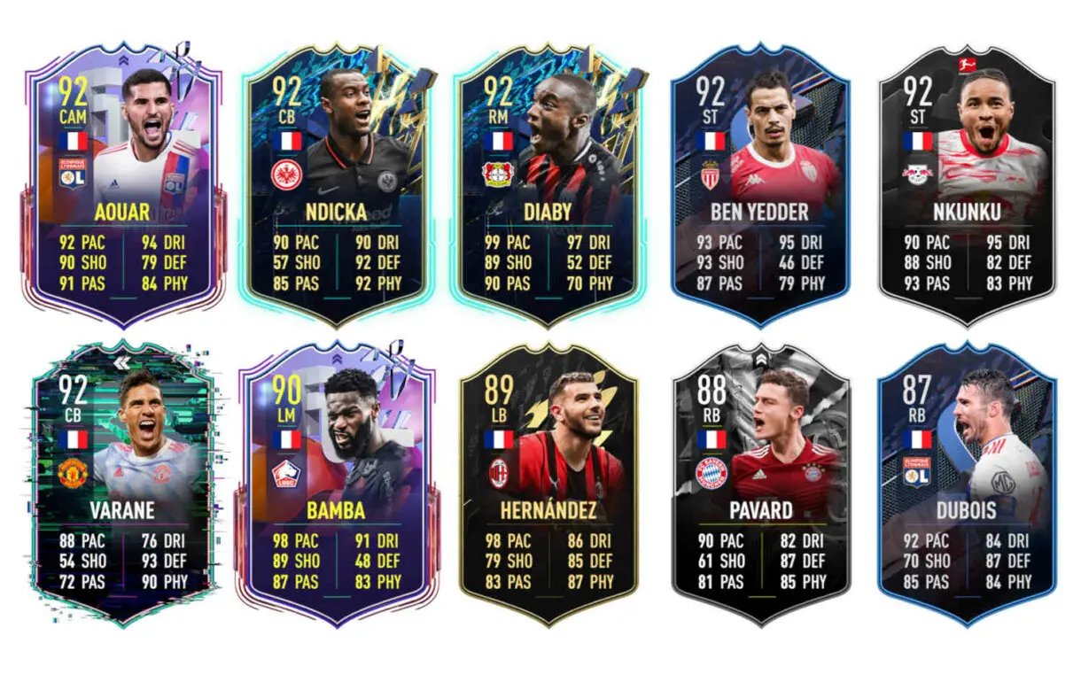Links naranjas Francia Lemar TOTS Moments FIFA 22 Ultimate Team