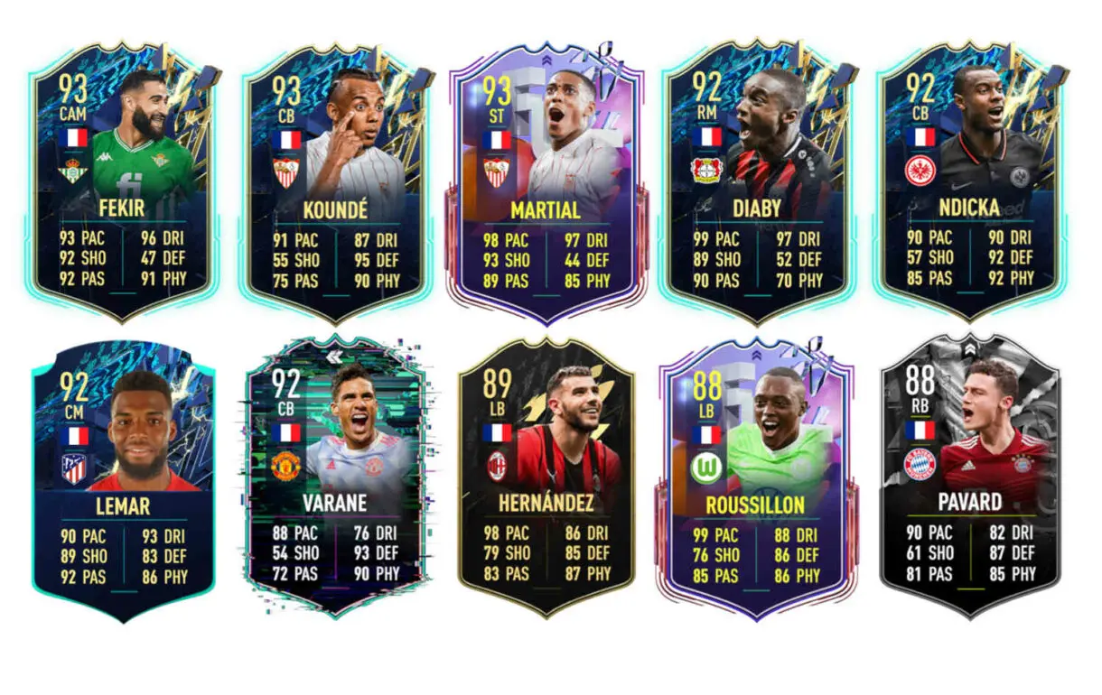 Links naranjas Francia Savanier TOTS FIFA 22 Ultimate Team