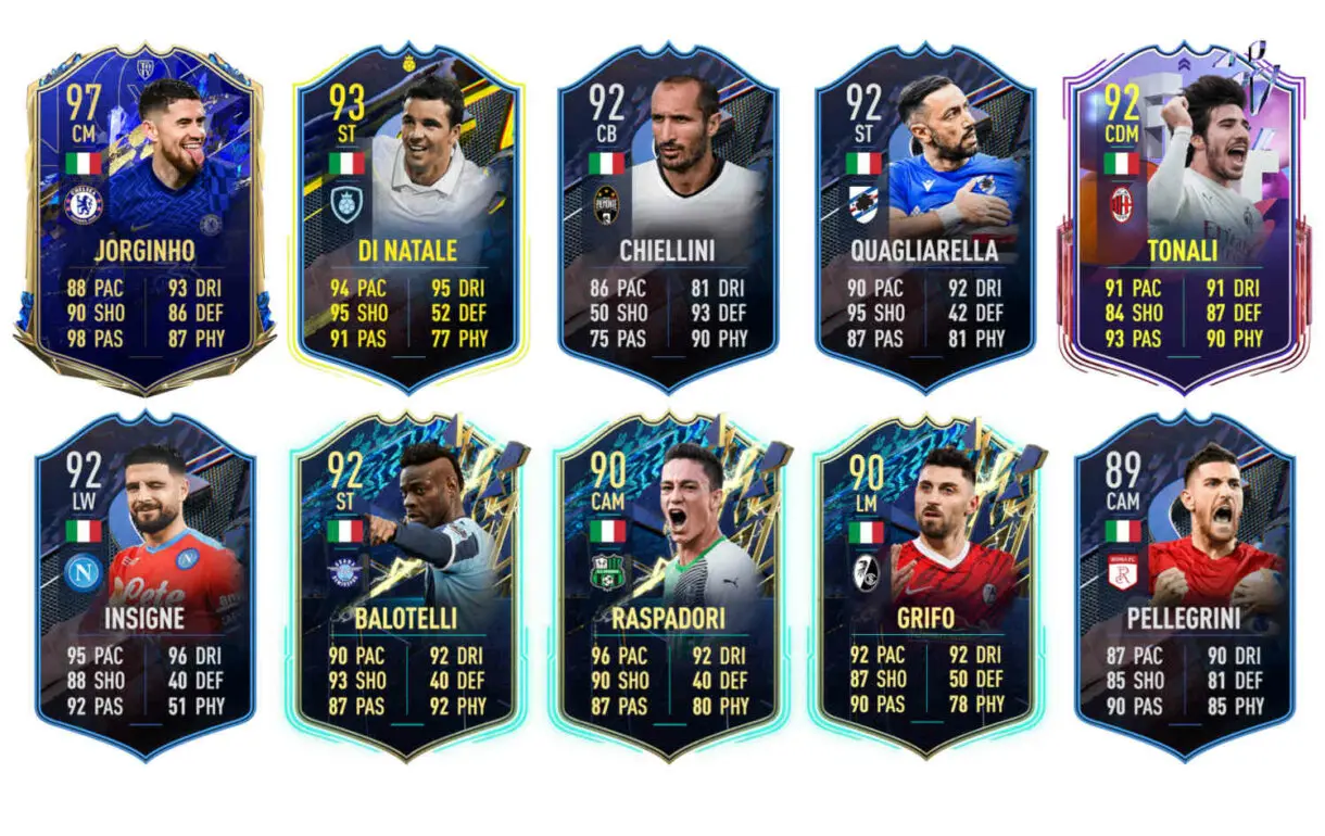 Links naranjas Italia Emerson Showdown FIFA 22 Ultimate Team
