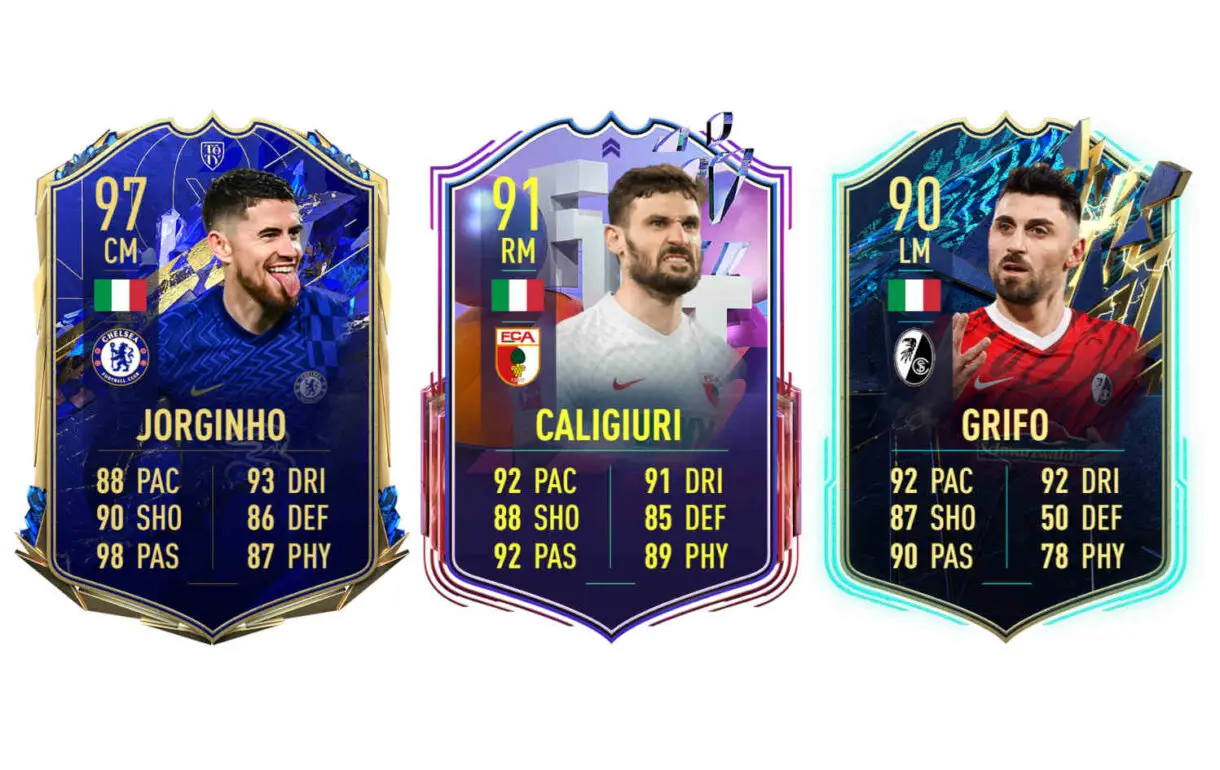 Links naranjas Italia Tonali POTM FIFA 22 Ultimate Team