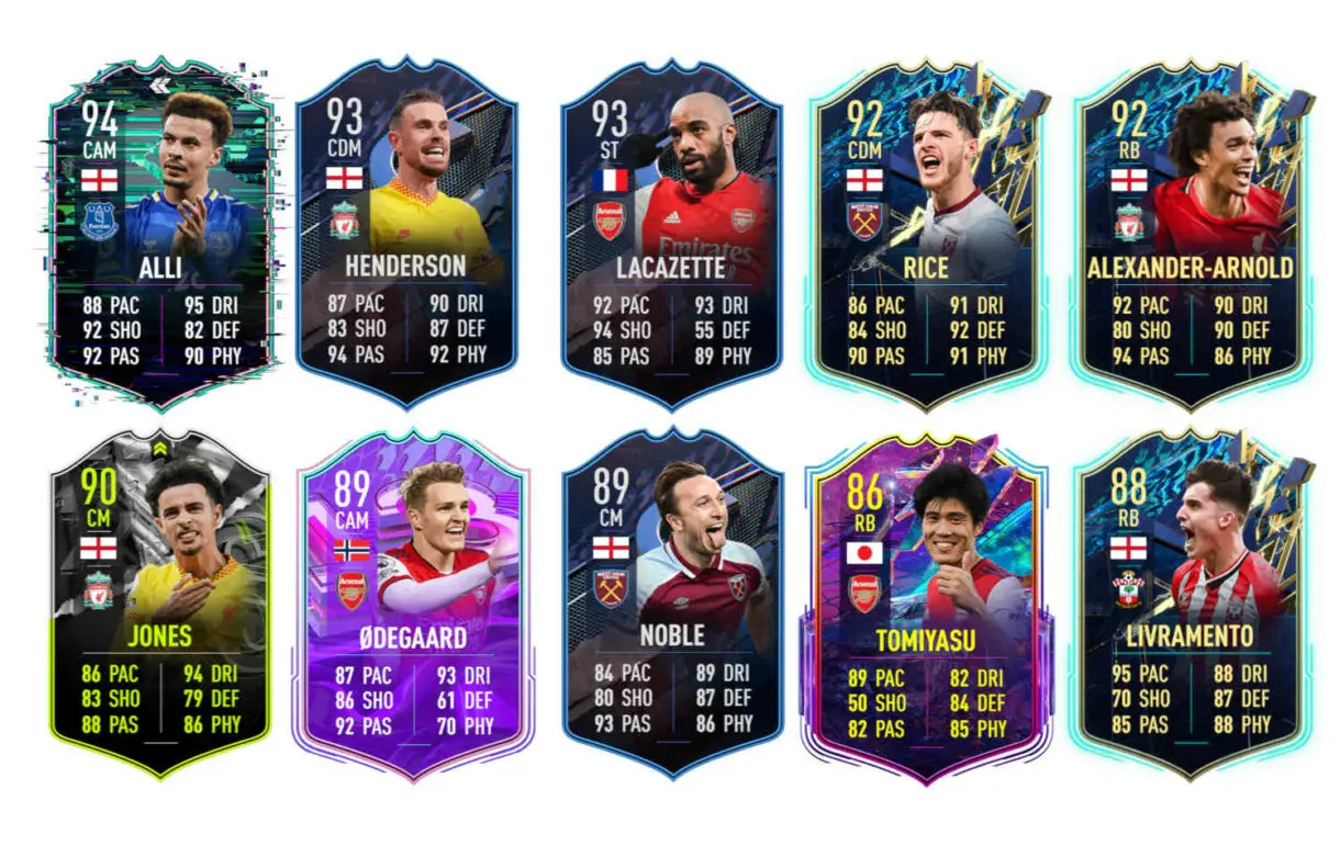 Links verdes Saka TOTS FIFA 22 Ultimate Team