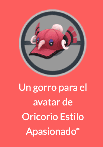 Pokemon GO Gorro Oricorio (Estilo Apasionado)
