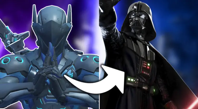 Imagen de Celebra conmigo el May the 4th Be With You viendo a Genji (Overwatch) con el aspecto de Darth Vader
