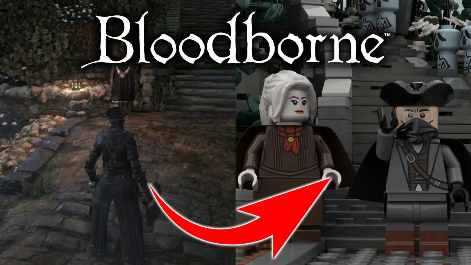 Una recreación de Bloodborne con LEGO