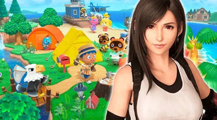 Imagen de Fan de Animal Crossing: New Horizons recrea icónicas escenas de Tifa en FF7 para celebrar su cumpleaños