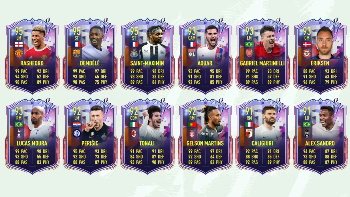 Primera parte cartas Fantasy FUT con upgrades que ya conocíamos FIFA 22 Ultimate Team