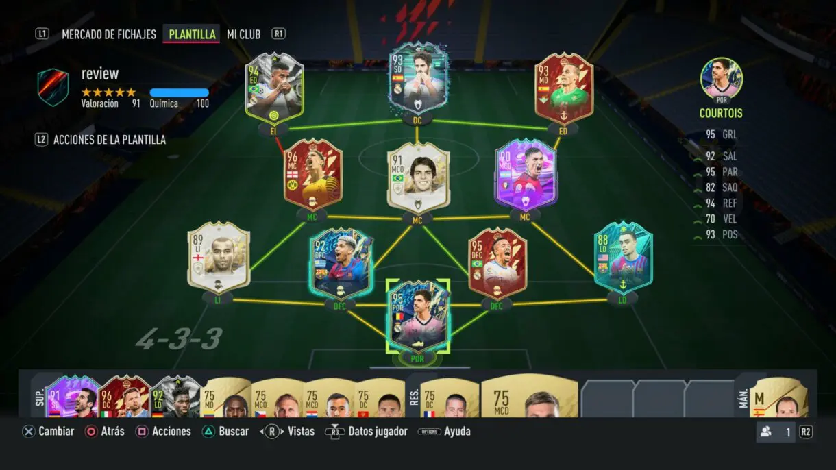 Híbrido con cartas de diferentes ligas y nacionalidades FIFA 22 Ultimate Team