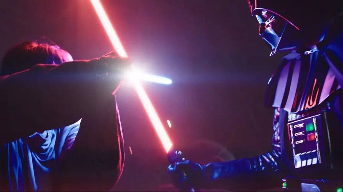 Obi-Wan Kenobi y Darth Vader luchando