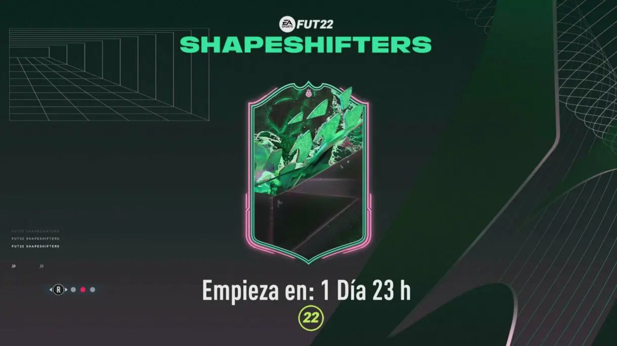 Pantalla de carta con nuevo diseño Shapeshifters FIFA 22 Ultimate Team