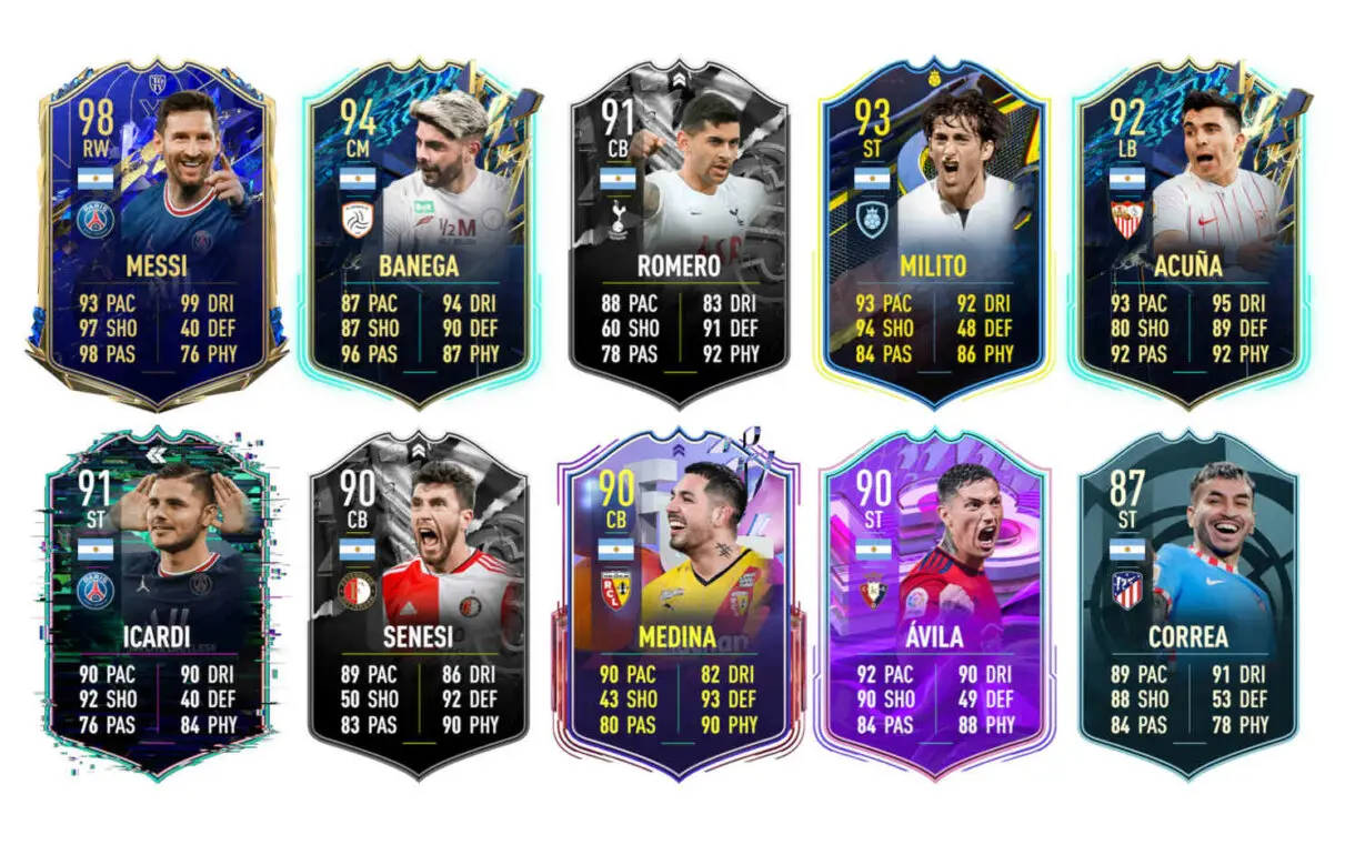 Links naranjas Argentina Lautaro Martínez TOTS FIFA 22 Ultimate Team