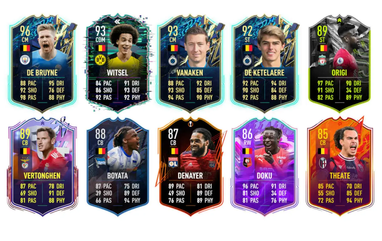 Links naranjas Bélgica Carrasco Shapeshifters (mediapunta) FIFA 22 Ultimate Team