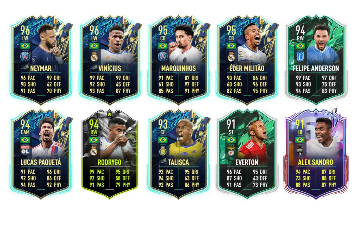 Links naranjas Brasil Richarlison Flashback FIFA 22 Ultimate Team