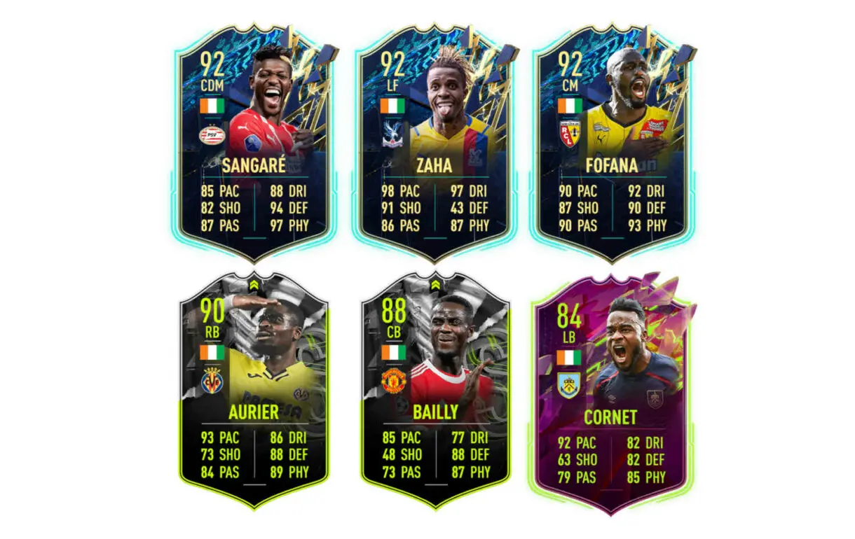 Links naranjas Costa de Marfil Kessié Flashback FIFA 22 Ultimate Team