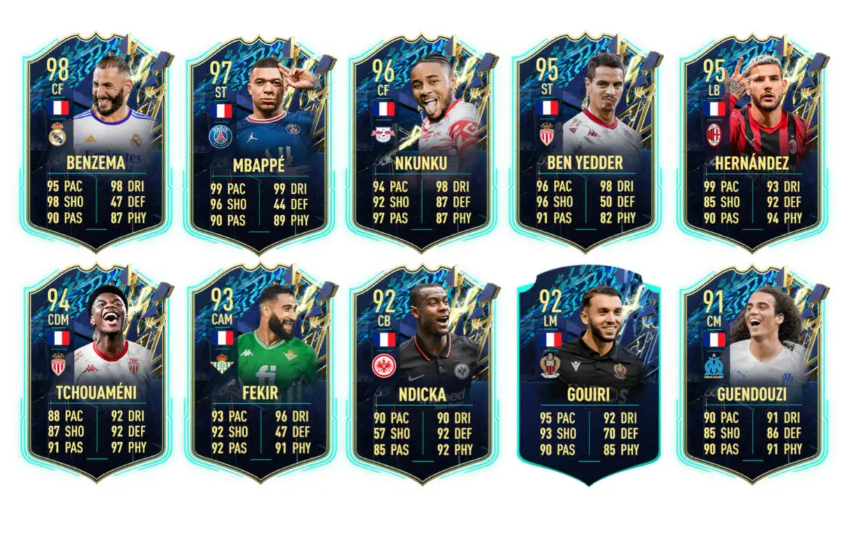 Links naranjas Francia Lacazette Fin de Una Era FIFA 22 Ultimate Team